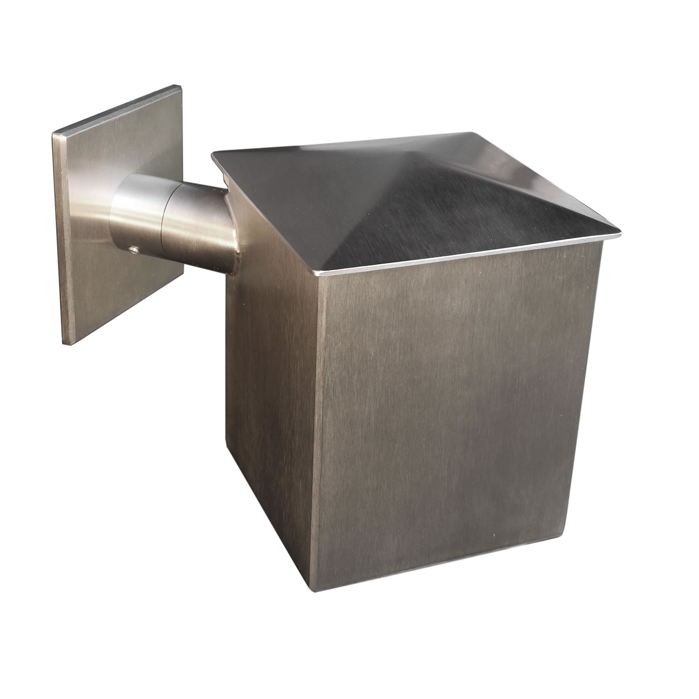 Wandaschenbecher Edelstahl "eckig XL""