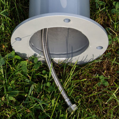 Wasserzapfsaeule Aluminium Anschluss-unten